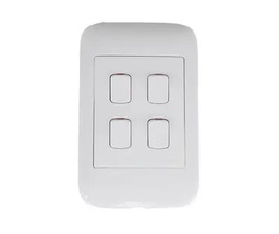 [ORACLE RANGE 4 LEVER 1 WAY LIGHT SWITCH 4X2 WHITE] ONESTO ORACLE RANGE 4 LEVER 1 WAY SWITCH 4X2 WHITE