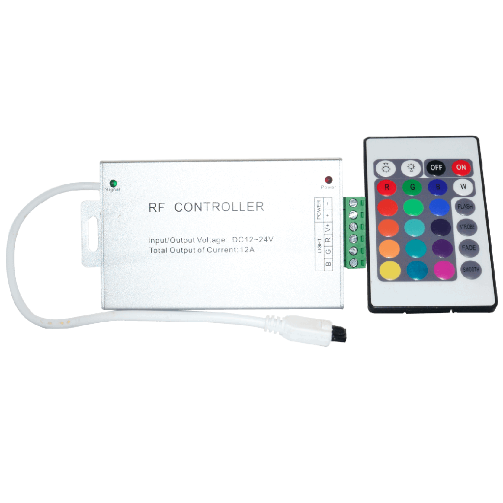 RGB Controller 12V/24V with Remote - 10m