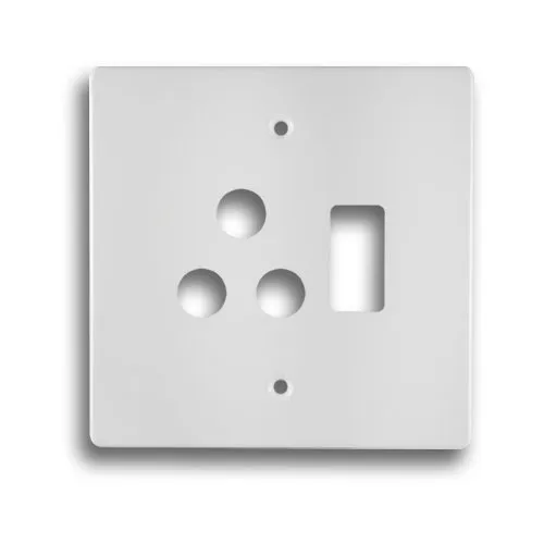 CRABTREE CLASSIC 4X4 SWITCH SOCKET OUTLET COVER PLATE METAL WHITE