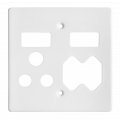 CRABTREE CLASSIC 4X4 COMBO SWITCH SOCKET COVER PLATE