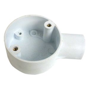 25MM 1 WAY SIDE ENTRY PVC ROUND BOX