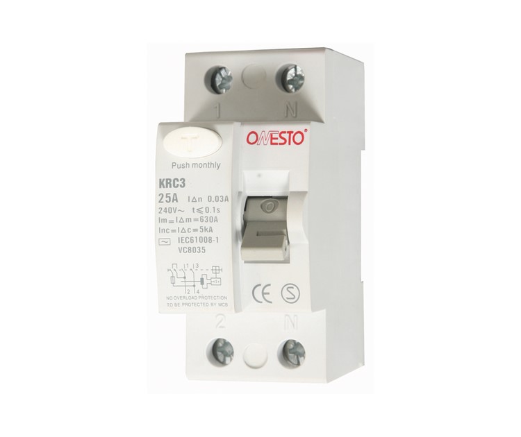 ONESTO 63AMP 1P+NEUTRAL EARTH LEAKAGE - (NO OVERLOAD)