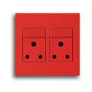 ONESTO MATRIX RANGE 4X4 16A DOUBLE SWITCHED SOCKET OUTLET DEDICATED-RED