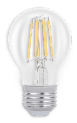 A55 6W Filament Bulb Clear E27 - 6000K