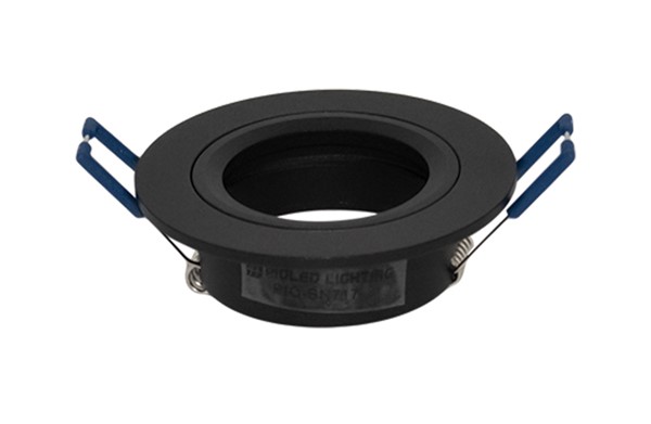 Aluminium Downlight Fixture Fixed Black