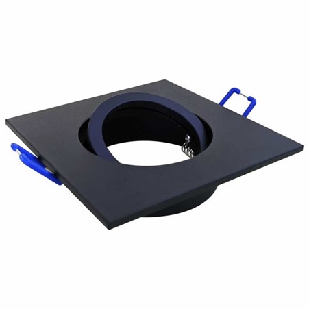 Aluminium Square Downlight Tilt Fixture Black