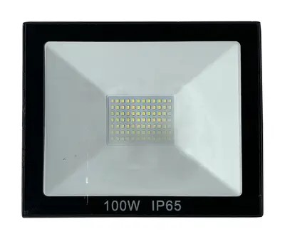 100W COOL WHITE FLOOD LIGHT BLACK C RANGE