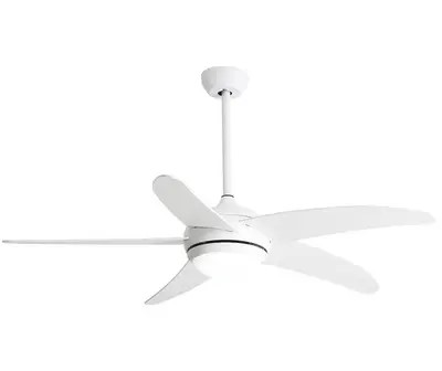 SILENTA 5 BLADE CEILING FAN WHT INCL 18WLED LIGHT&amp;REM