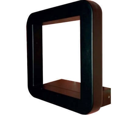 10W LED SQUARE BLACK HALO WALL LIGHT WARM WHITE