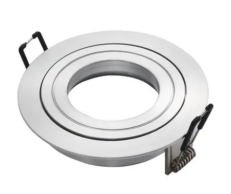 SATIN NICKEL ROUND ADJUSTABLE DOWNLIGHT ONLY - 822