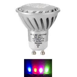[D017-4W LED Color GU10 - Blue] 4W LED Color GU10 - Blue