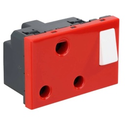 LEGRANT ARTEOR 2P+E SWITH SOCKET RED