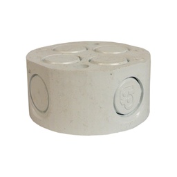 [20MM 8 WAY KNOCK OUT PVC ROUND BOX] PVC ROUND BOX 8 WAY KNOCK OUT