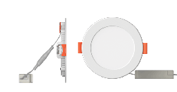 [i005-6W LED ROUND RECESSED PANEL LIGHT WARM WHITE] 6W PMMA Recessed Round Panel 3000Ki006