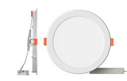 [i008-12W LED ROUND RECESSED PANEL LIGHT WARM WHITE] 12W PMMA Recessed Round Panel 3000K