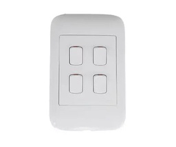 [ORACLE RANGE 4 LEVER 1 WAY LIGHT SWITCH 4X2 WHITE] ONESTO ORACLE RANGE 4 LEVER 1 WAY SWITCH 4X2 WHITE