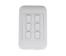 [ORACLE RANGE 6 LEVER 1 WAY LIGHT SWITCH 4X2 WHITE] ONESTO ORACLE RANGE 6 LEVER 1 WAY SWITCH 4X2 WHITE