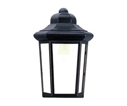 BLACK IP33 1 x E27 CFL ALUMINIUM FITTING